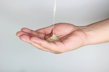 sıvı sabun el hafif bir arka plan üzerinde