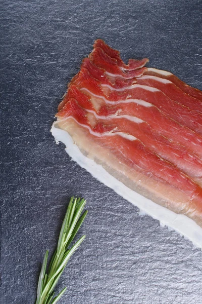 Prosciutto Jamon Tle Kamień — Zdjęcie stockowe