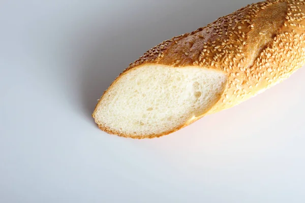 Baguette Cut White Background — Stock Photo, Image