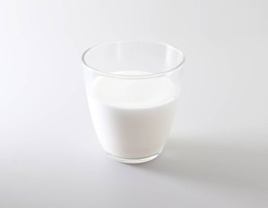 milk foam glass on a light background clipart