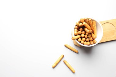 Ekmek çubukları gri arkaplan