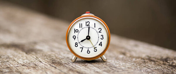 GDPR General Data Protection Regulation concept - alarm clock web banner with copy space