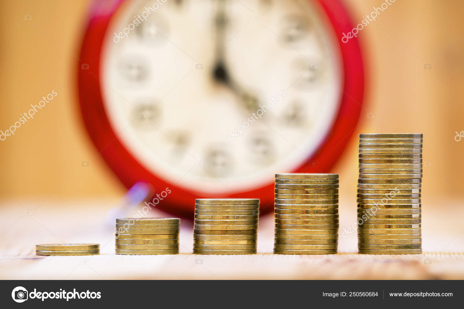 Compound interest concept money coins, growing Stock Photo by