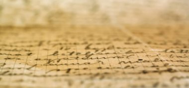 Rustik vintage handwitten mektubunun ayrıntıları 