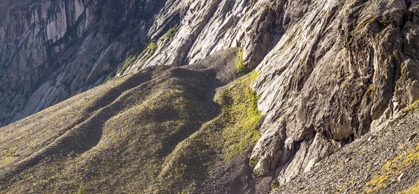 山峡谷与石块，网横幅 — 图库照片