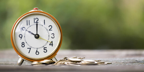 Save time concept, web banner idea