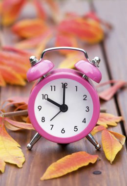 Yaz saati - sonbahar yapraklı çalar saat 