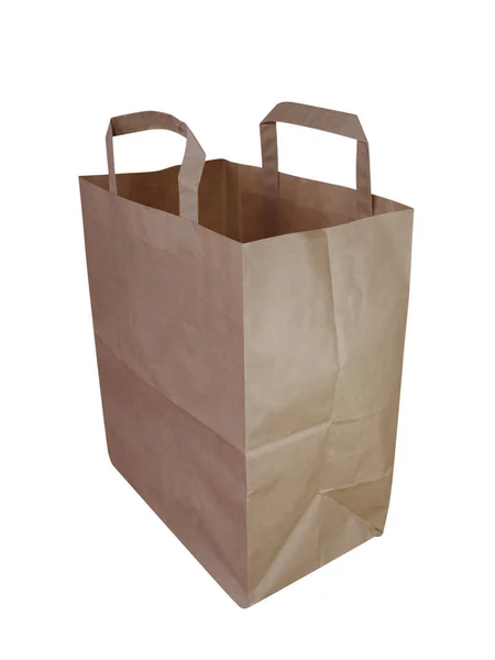 Paper Shopping Bag Isolated White Background Clipping Path Included — Stock Photo, Image