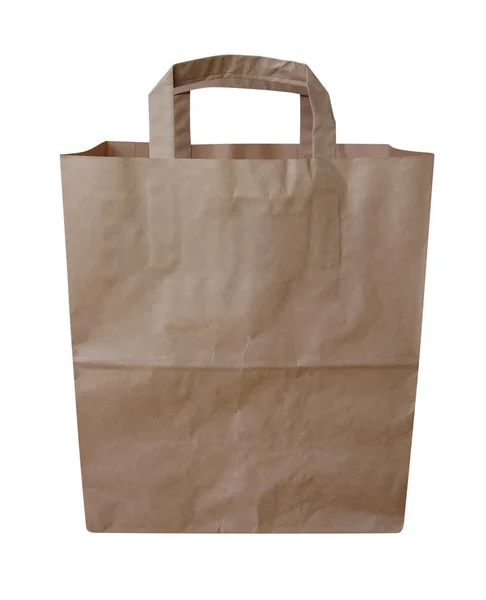 Paper Shopping Bag Isolated White Background Clipping Path Included — Stock Photo, Image