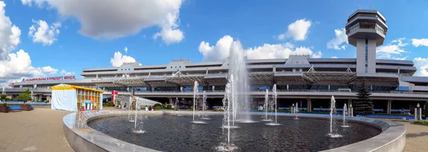 Minsk Bielorussia Luglio 2018 Aeroporto Nazionale Minsk Minsk Principale Aeroporto — Foto Stock