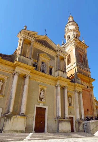 Basilique Michel Menton Menton Una Pequeña Ciudad Costera Riviera Francesa — Foto de Stock