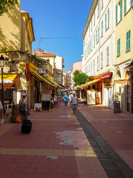 Menton Francia Junio 2018 Pequeña Calle Del Casco Antiguo Ciudad — Foto de Stock