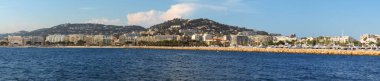 la croisette panoramik manzaralı. Cannes. Fransa.