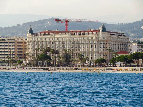 Cannes Francja Czerwca 2018 Widok Słynnego International Hotel Carlton Położony — Zdjęcie stockowe