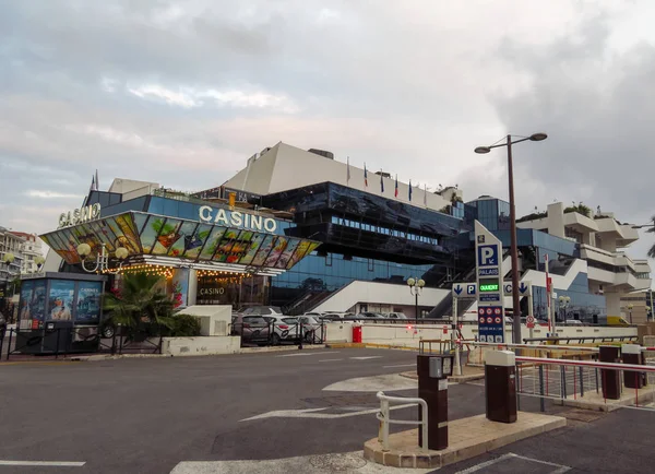 Cannes France Juillet 2018 Entrée Éclairée Casino Dans Palais Des — Photo