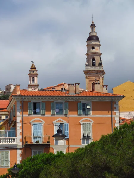 View Old Part Menton Provence Alpes Cote Azur France — стоковое фото