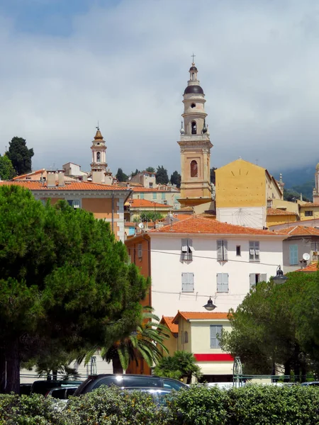 View Old Part Menton Provence Alpes Cote Azur France — стоковое фото