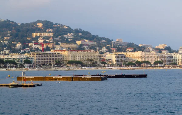 Cannes Francia Julio 2018 Vista Panorámica Cannes Desde Mar Mediterráneo — Foto de Stock