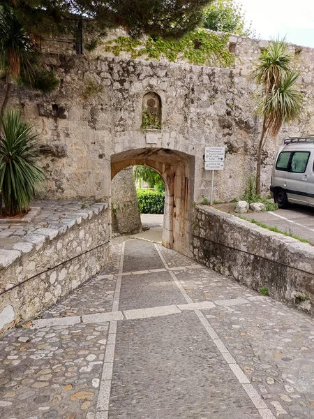 Saint Paul Vence Uma Bela Vila Fortificada Medieval Empoleirada Estreito — Fotografia de Stock