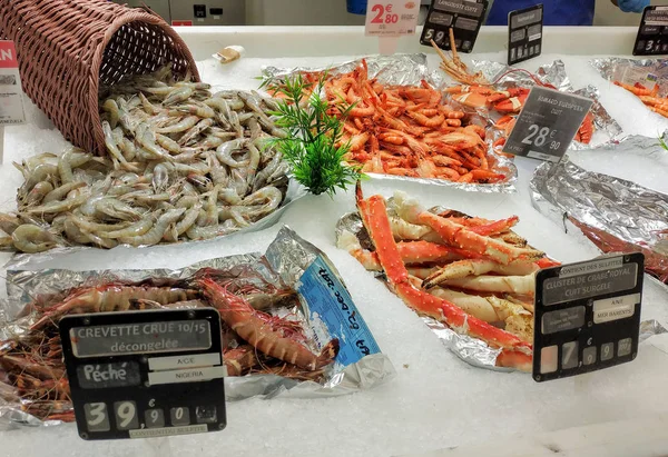 Cannes France July 2018 Fresh Seafoods Market Cannes — Stock Photo, Image
