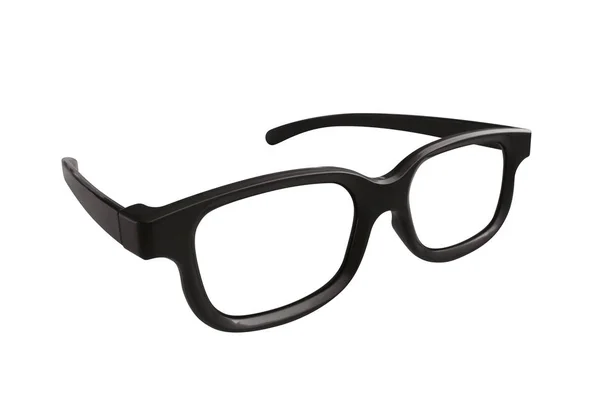 Czarne Okulary Izolowany Białym Tle Ścieżką Przycinającą — Zdjęcie stockowe