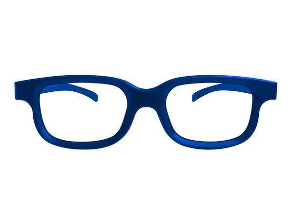 Μπλε Γυαλιά Που Απομονώνονται Λευκό Φόντο Διαδρομή Αποκοπής — Φωτογραφία Αρχείου