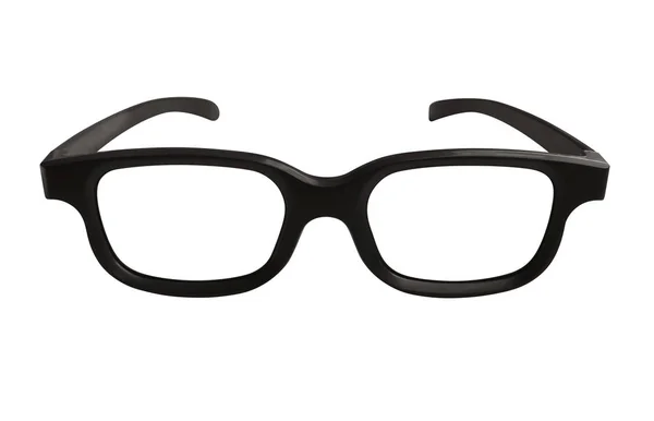 Czarne Okulary Izolowany Białym Tle Ścieżką Przycinającą — Zdjęcie stockowe