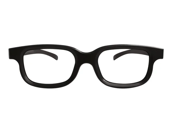 Óculos Pretos Isolados Fundo Branco Com Caminho Recorte — Fotografia de Stock