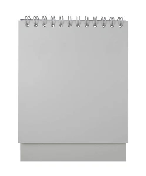 Επιτραπέζιο Ημερολόγιο Σπιράλ Απομονώνονται Λευκό Φόντο Διαδρομή Αποκοπής — Φωτογραφία Αρχείου