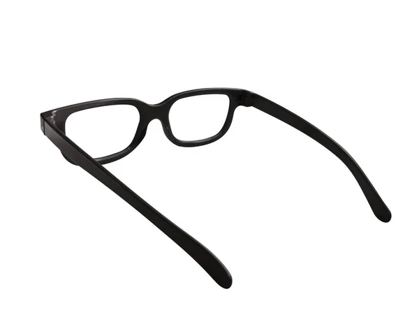 Black Glasses Isolated White Background Clipping Path — Stock Photo, Image