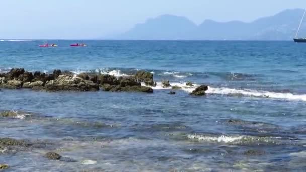 Coast Mediterranean Sea French Riviera — Stock Video