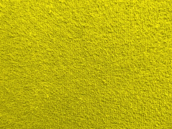 Textura terry tecido closeup - amarelo — Fotografia de Stock