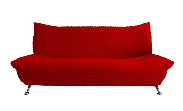 Sofa geïsoleerd-rood — Stockfoto