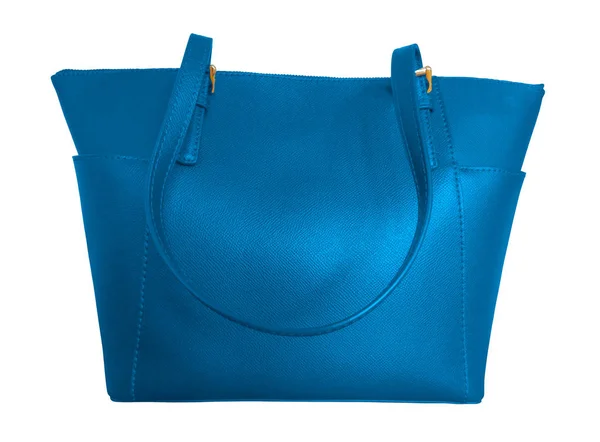 Luxury leather handbag - light blue — Stock Photo, Image