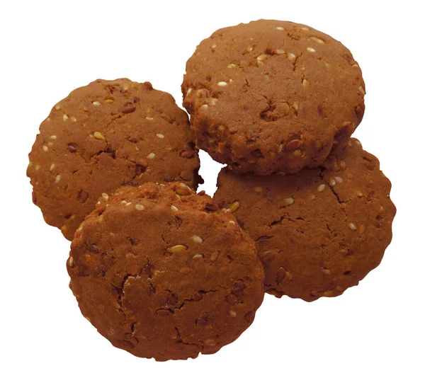 Cookies de centeio isolados — Fotografia de Stock