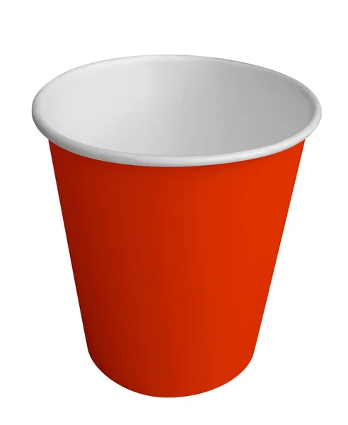 Taza de papel rojo vacía — Foto de Stock