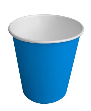 Boş mavi kağıt bardak
