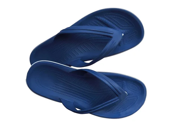 Pantofole di gomma blu — Foto Stock