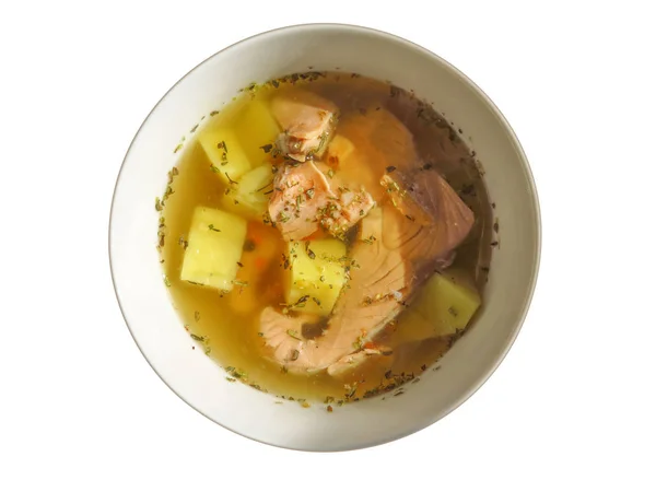 Sopa de peixe isolada — Fotografia de Stock