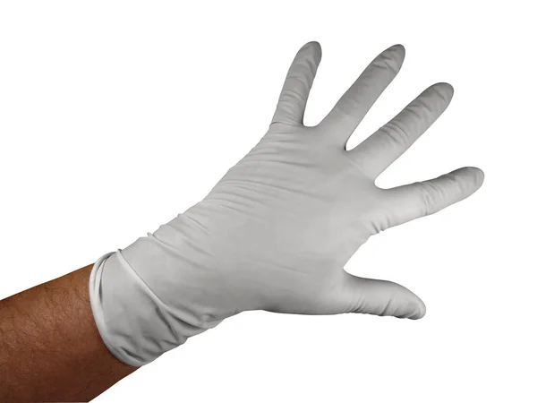 Medische Rubberen Handschoenen Geïsoleerd Witte Achtergrond Clipping Path Opgenomen — Stockfoto