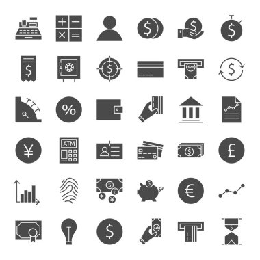 Finans para katı Web simgeler