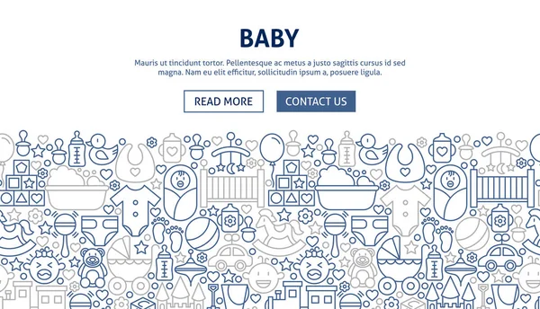 Babybanner-Design — Stockvektor