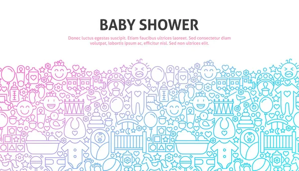 Baby sprcha koncept — Stockový vektor