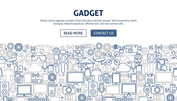 Gadget Banner Diseño — Vector de stock