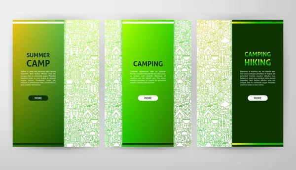 Camping Brochure Web Design — Stock Vector