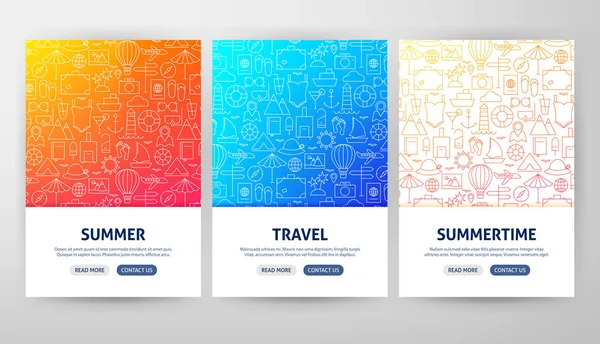 "Summer Travel Flyer Concepts – stockvektor