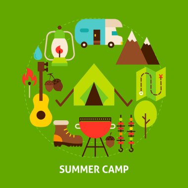 Yaz kampı kartpostal