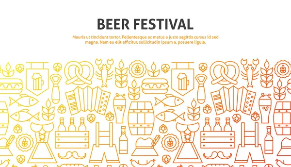 Concepto Festival de la cerveza — Vector de stock