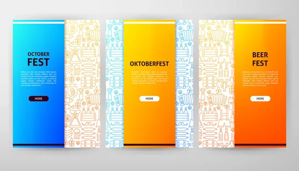Folleto Oktoberfest Diseño Web — Vector de stock