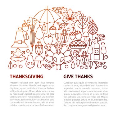 Şükran günü satırı şablonu